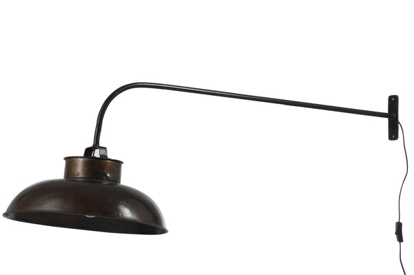 Rustikale Eleganz Wandlampe Lounge Metall Schwarz für Restaurants, Cafés und Lounges