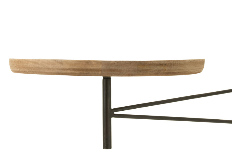 Wand Tisch Drehend Rund Holz/Metall für Cafés, Restaurants und Bars