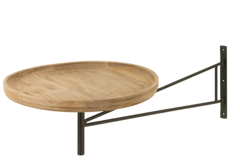 Wand Tisch Drehend Rund Holz/Metall für Cafés, Restaurants und Bars