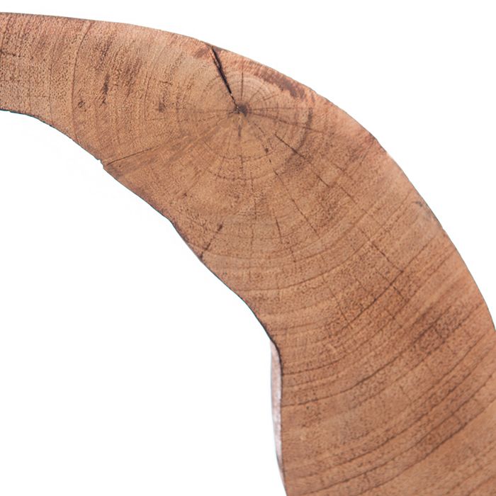 Sculptuurfiguren "Yogagroep" Yogafiguren in zilverkleurige voet naturel van mangohout Hoogte 51cm