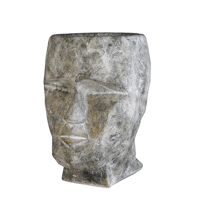 Pflanzgefäß Outdoor Head Betonoptik mit Oberflächenstruktur Höhe 45cm