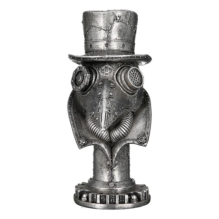 Poly sculptuur Steampunk Kraai hoogte 23cm