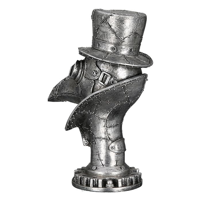 Poly sculptuur Steampunk Kraai hoogte 23cm