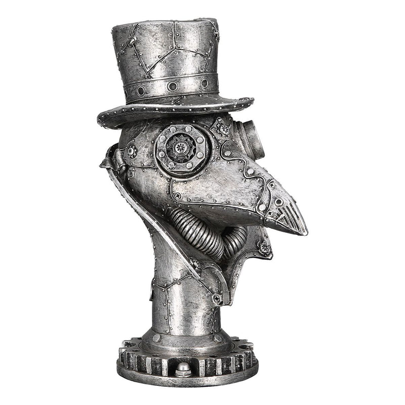 Poly sculptuur Steampunk Kraai hoogte 23cm