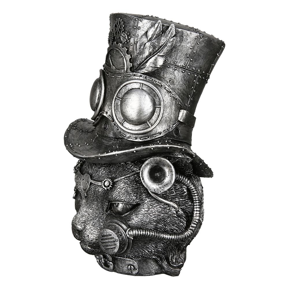 Set of 2 poly sculpture Steampunk Tom Cat Tom the cat height 22.5cm