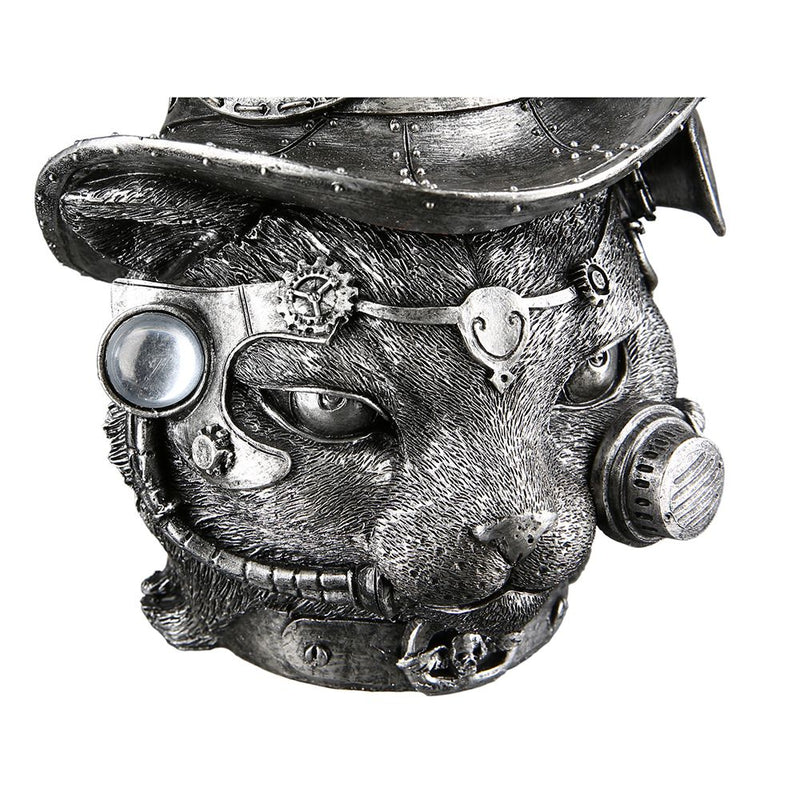 Set van 2 polysculpturen Steampunk Tom Cat Tom de kat hoogte 22,5cm