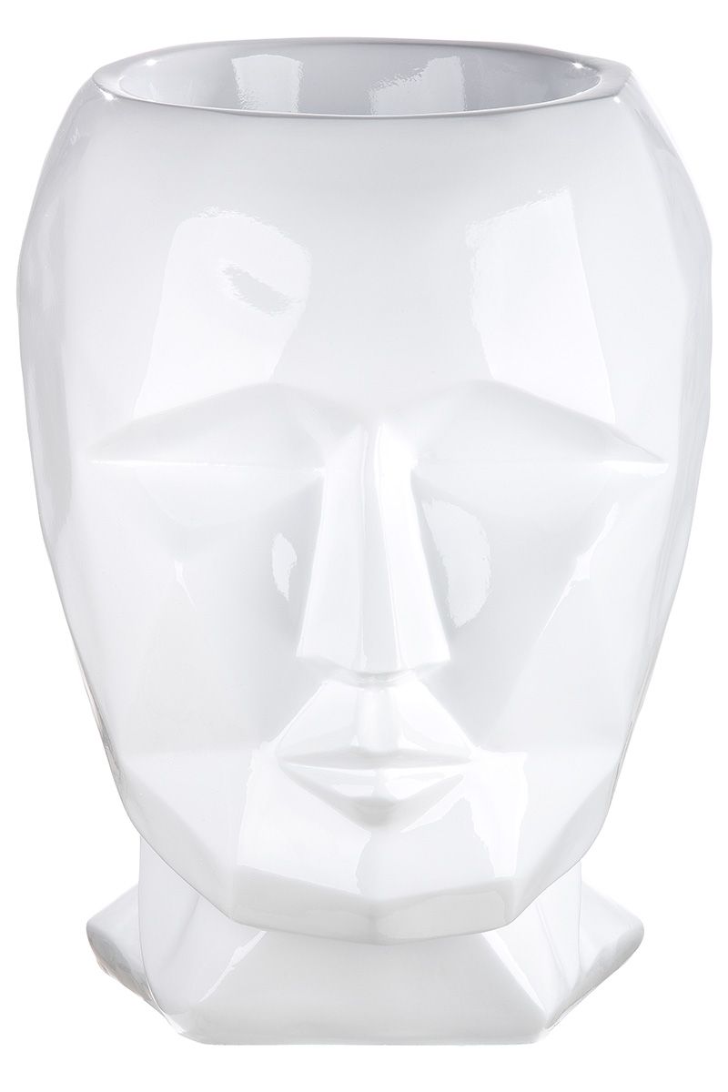 Planter Outdoor CARA high gloss white pot height 45cm