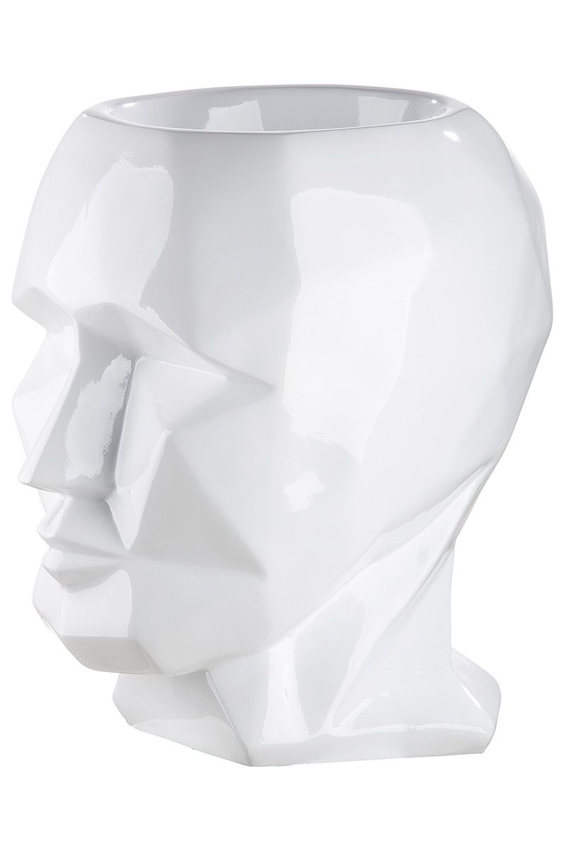 Planter Outdoor CARA high gloss white pot height 45cm