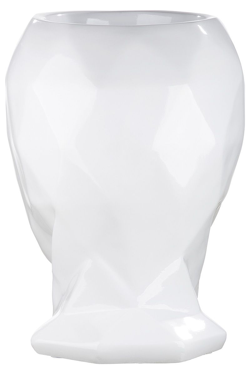 Planter Outdoor CARA high gloss white pot height 45cm