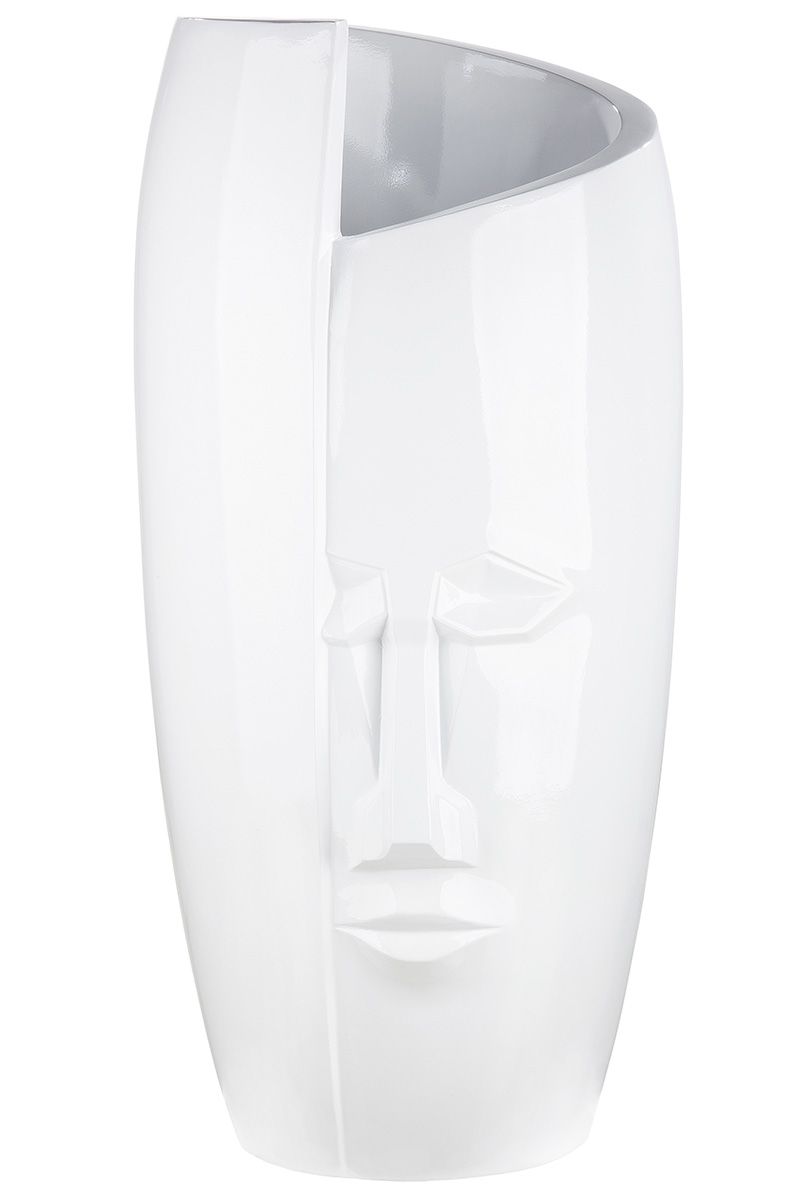Planter Outdoor Vision white high gloss pot height 71cm