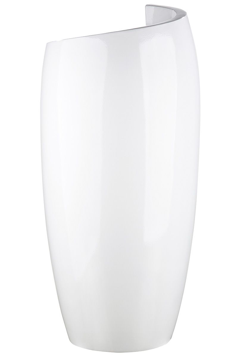 Plantenbak Outdoor Vision wit hoogglans pot hoogte 91cm