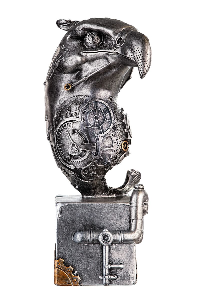 Set poly sculpture Steampunk Eagle eagle height 27cm