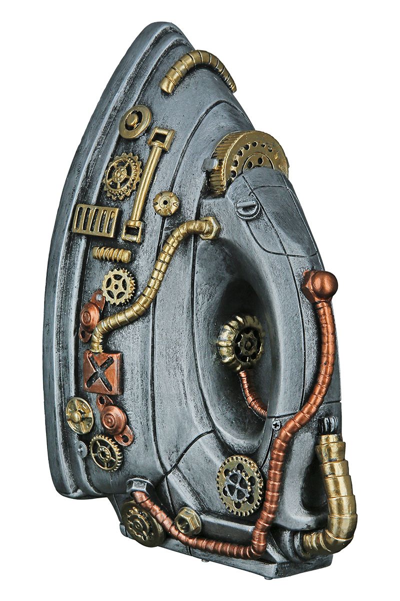2 delen Poly Boekensteun Steampunk IJzer Breedte 24cm IJzer