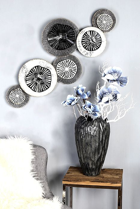 Metal wall relief "Circolo" - unique work of art in round shapes guild handwork
