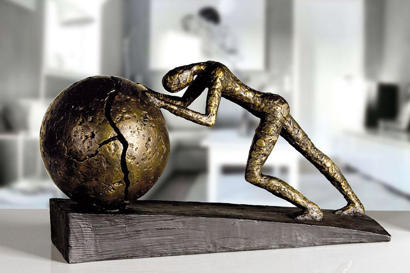 Sculpture SUCCESS bronze coloured with saying pendant