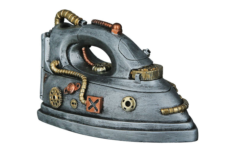 2 delen Poly Boekensteun Steampunk IJzer Breedte 24cm IJzer
