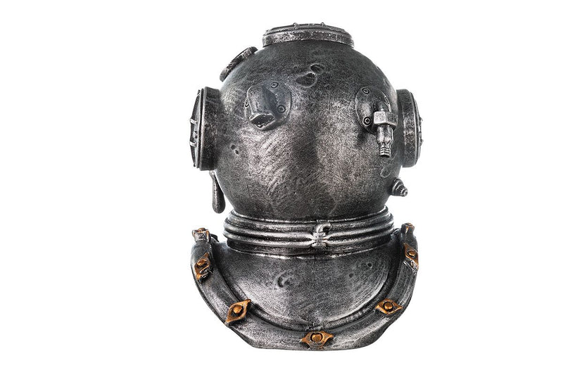 2er Set Poly Skulptur Steampunk Hat Helm Uboot Höhe 14cm