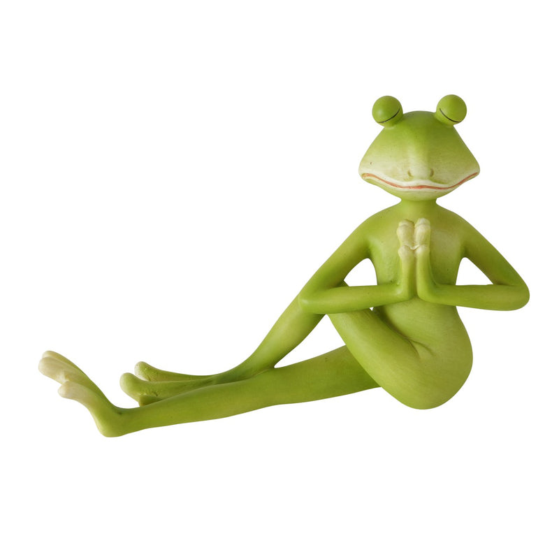3er Set Yoga-Froschfiguren – Handbemalt in meditierenden Yoga-Posen