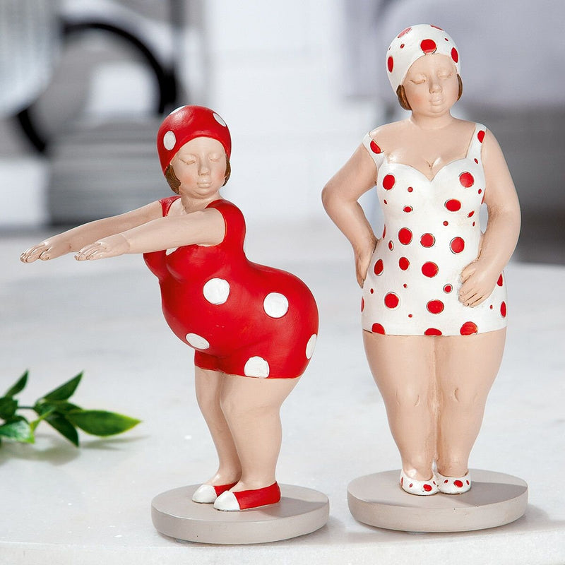 13-piece Becky bathing beauty red-white or black-white