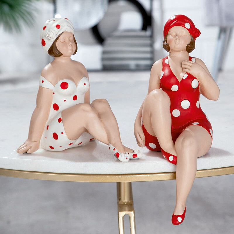 13-piece Becky bathing beauty red-white or black-white