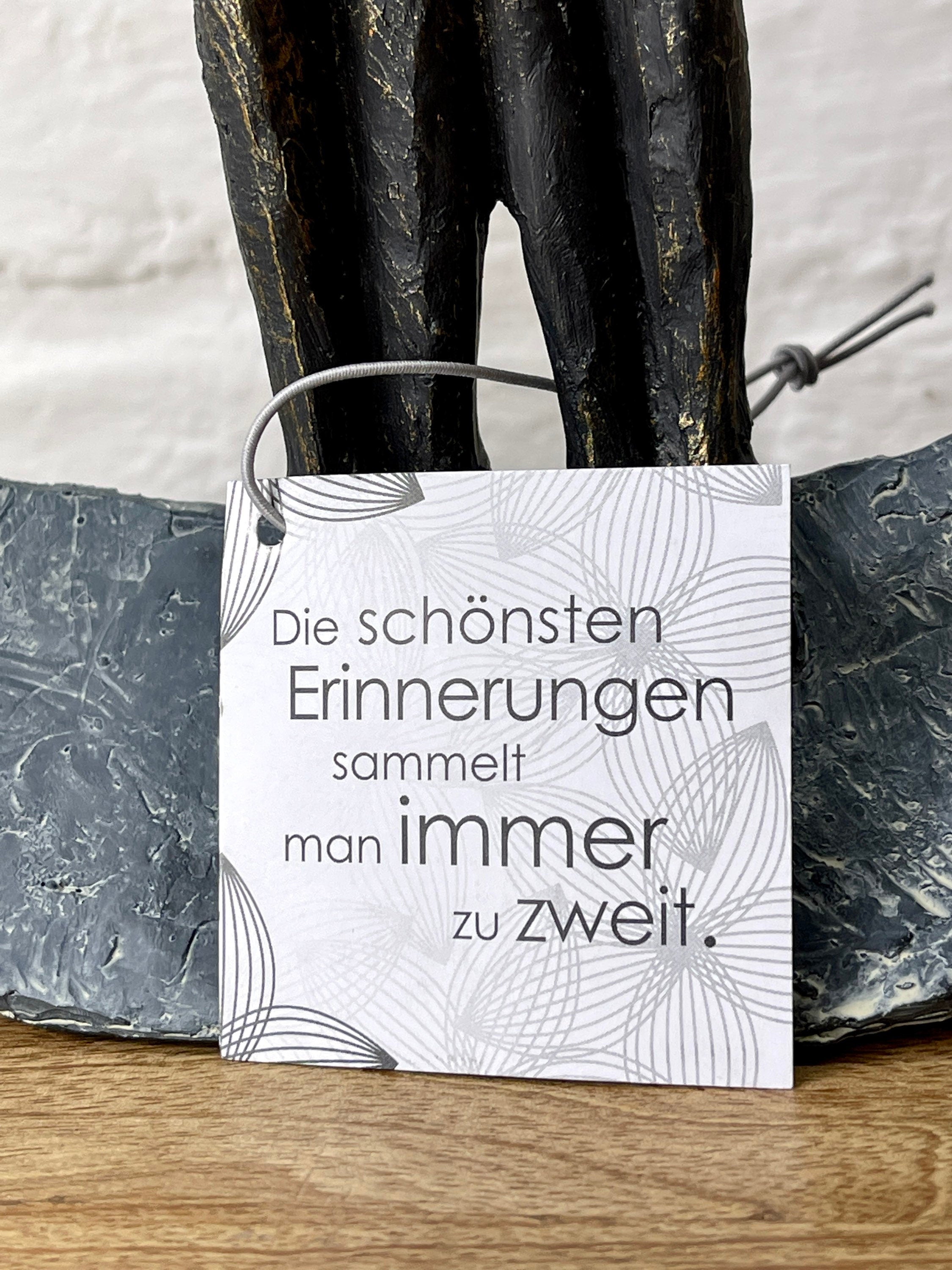 Sculptuur Schommel Poly Metaal Decoratie Liefhebbers Schommel Hoogte 30cm Liefde Handgemaakt