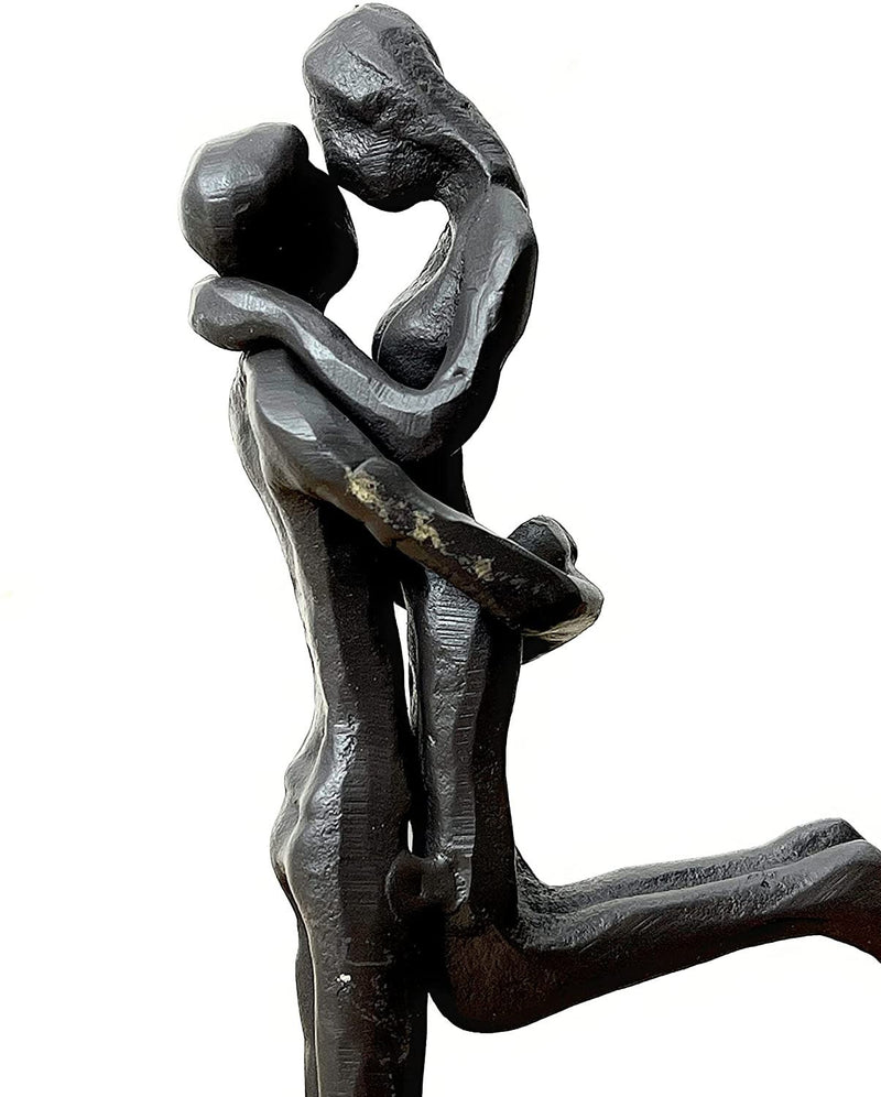 MF Design Skulptur Kissing aus Eisen brüniert Höhe 19cm Romantiker Geschenkidee