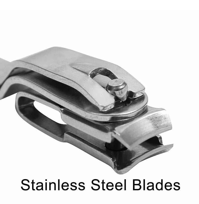 Nail clippers 9.9 cm stainless steel toenail and fingernail clippers 360 degrees with swivel head Also ideal for seniors