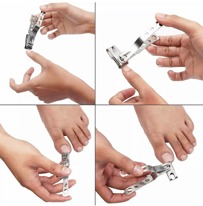 Nail clippers 9.9 cm stainless steel toenail and fingernail clippers 360 degrees with swivel head Also ideal for seniors