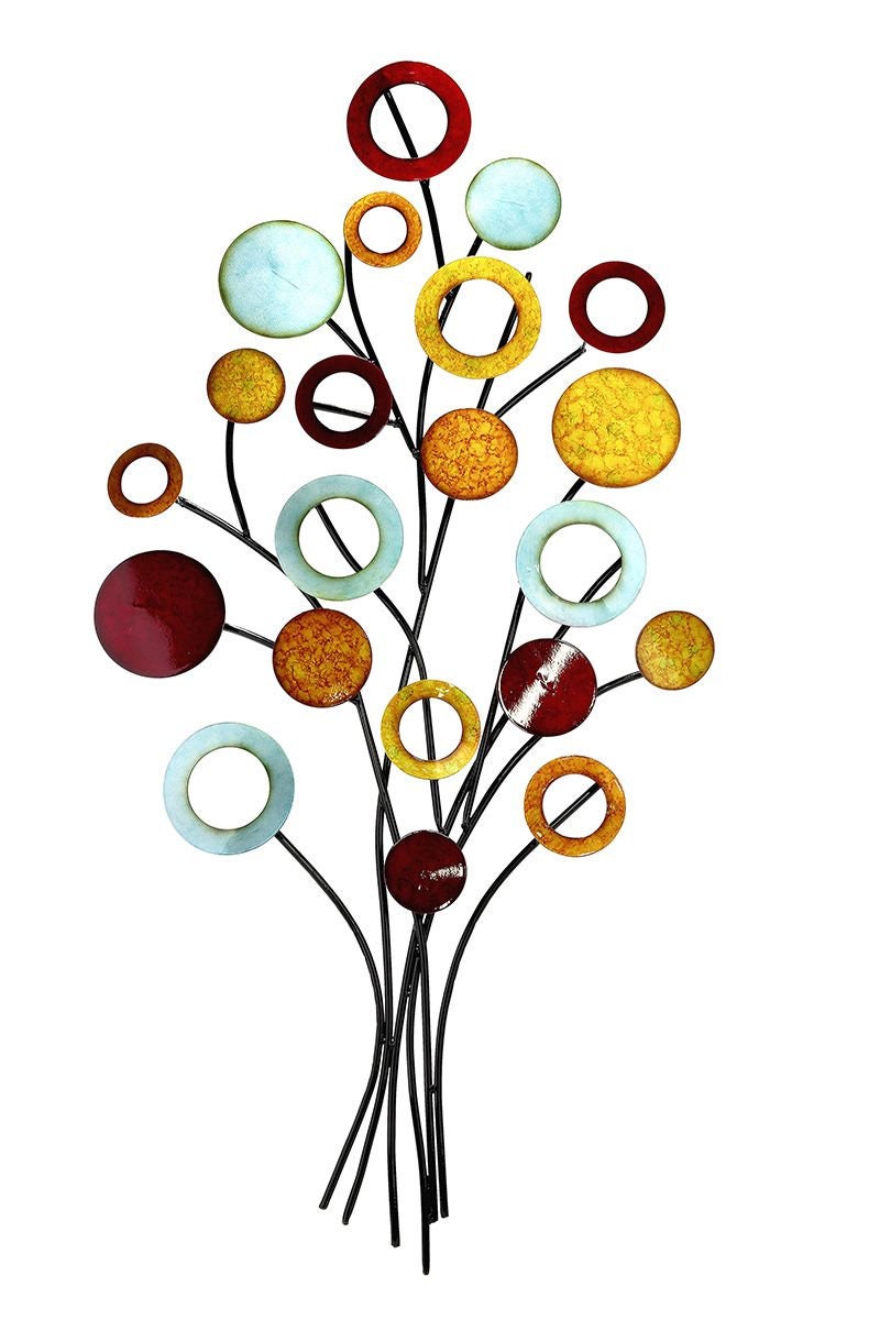 Wanddecoratie "BUNTI" metalen reliëf boom des levens wanddecoratie 3D-afbeelding metalen decoratie metaal metalen afbeelding decoratie handgeschilderde Bund 