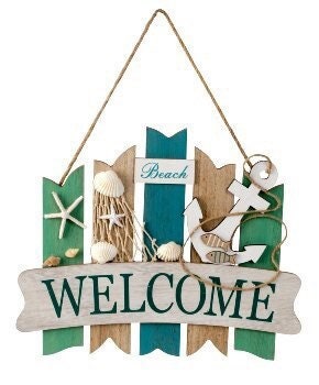 Houten bord Welcome Beach Beach Bar Decoratie Feestdecoratie Maritiem bord Decoratief bord hout