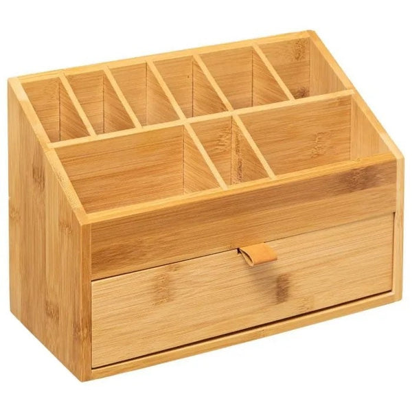 BAMBOX Bambus Schreibtisch Organizer mit 1 Schublade