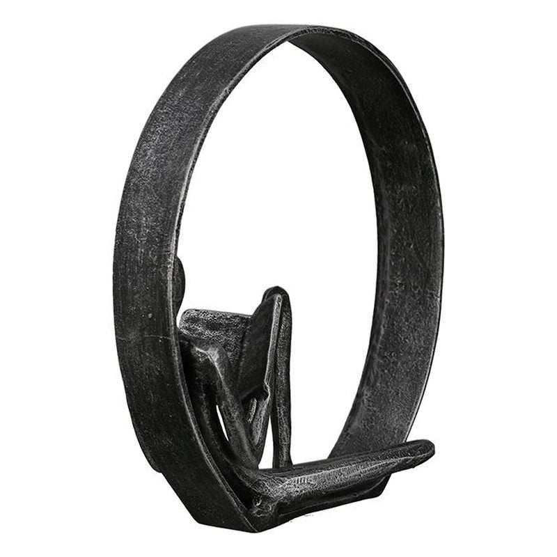 Sculptuur Roman van metaal hoogte 19 cm, boekensteun woonkamer boekenplank cadeau-idee Goede boeken zijn altijd veel te kort