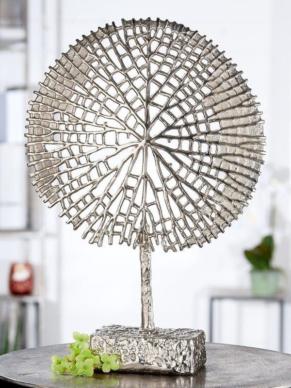 Elegantie kwaliteitssculptuur “Boom” – modern aluminium decoratief element in zilver