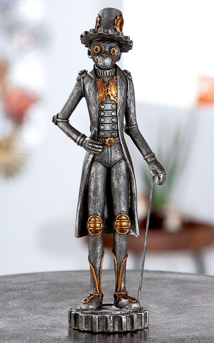 Figur Skulptur Steampunk Monkey 35cm Affe