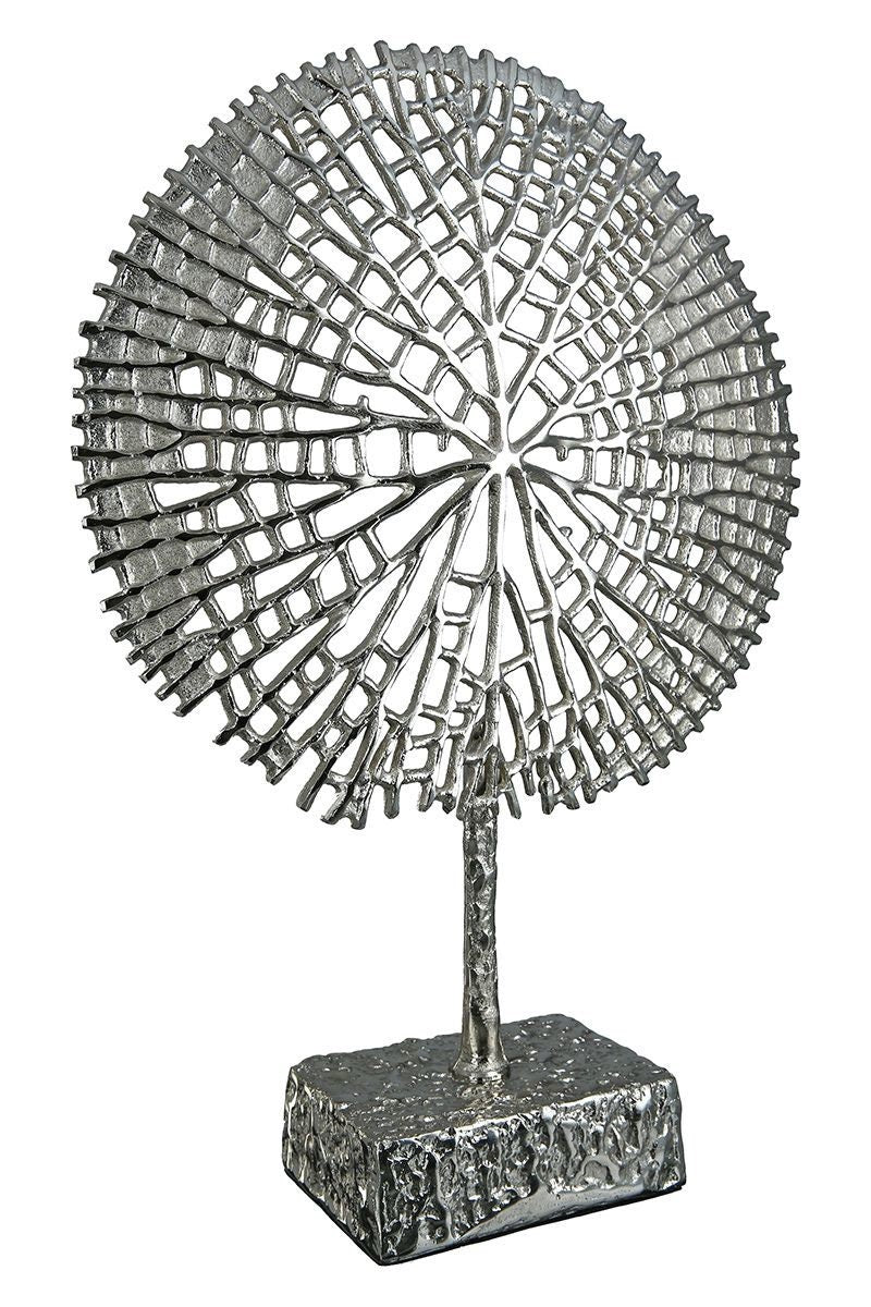 Elegance Qualitäts Skulptur "Tree" – Modernes Aluminium Deko-Element in Silber