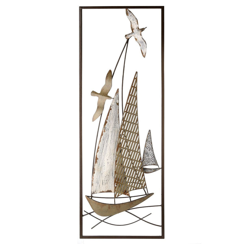 Metal wall relief "Kutter": Handmade unique piece for a maritime atmosphere in the interior