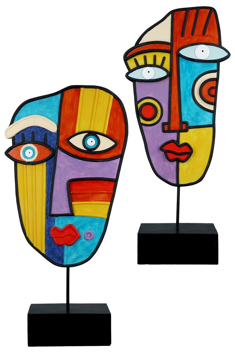 Exklusives 2-er Set handgefertigte Skulptur „Abstrakt“ - Ein Unikat der modernen Kunst für Ihr Zuhause