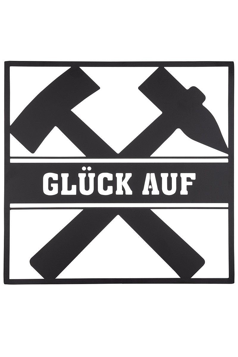 Wanddecoratie "Glück Auf" Wanddecoratie 3D-afbeelding: stijlvolle metalen decoratie voor in huis van Gilde