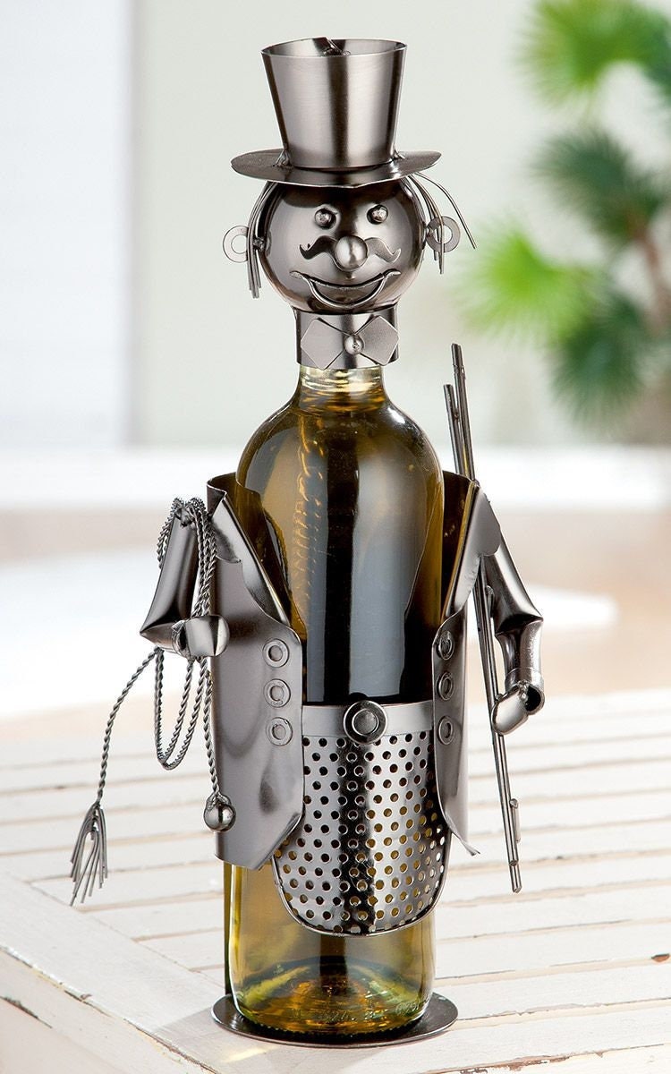 Beer wine bottle holder "chimney sweep" gift idea height 26cm handmade birthday present