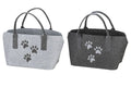 Filztasche in Dunkelgrau oder grau "Katzenpfoten" Shopper Tragetasche, Handtasche, Geschenk, Einkaufstasche, Tierliebe, Katzenliebe 40cm Kitty