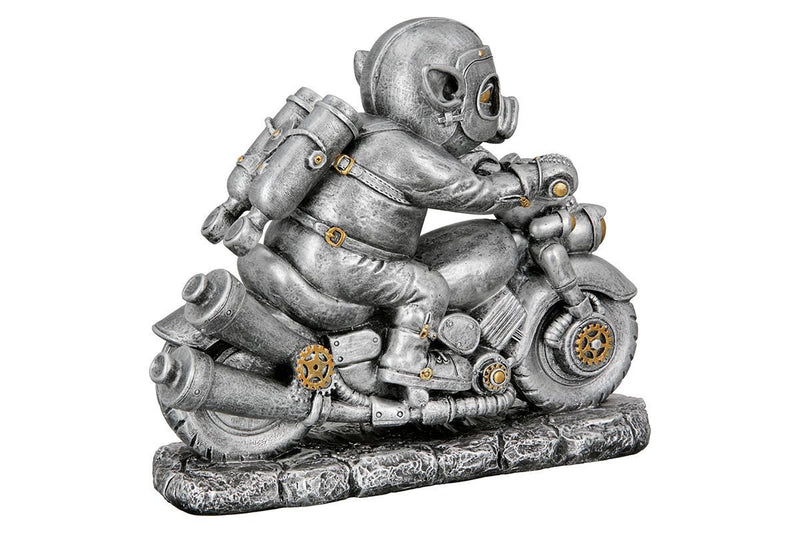 Poly Skulptur "Steampunk Motor-Pig" - Einzigartiger Hingucker mit Charme