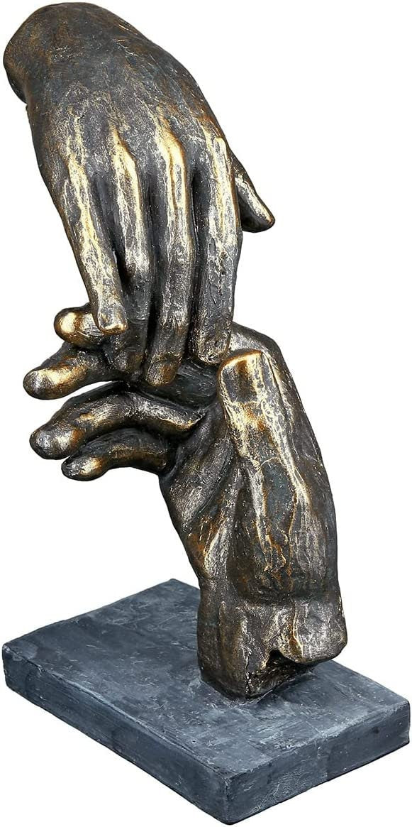 Casablanca Deko Skulptur helfende Hand - aus Poly mit Spruchanhänger Geschenk und Dekoration Höhe 21 cm