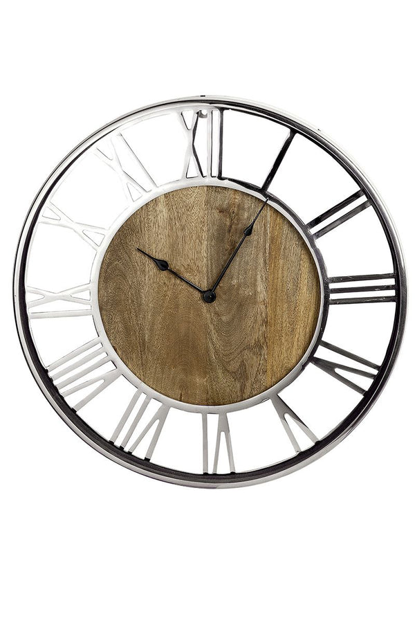 Holz Metall Wanduhr Centro